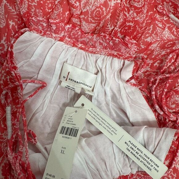 Anthropologie‎ Coral Paisley Halter Dress - Picture 5 of 6